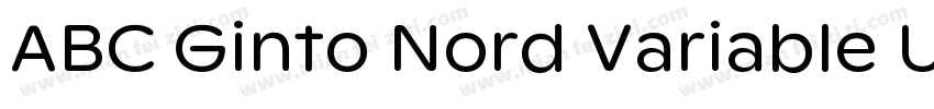 ABC Ginto Nord Variable Unlicensed字体转换